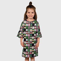 Платье клеш для девочки Minecraft: characters, цвет: 3D-принт — фото 2