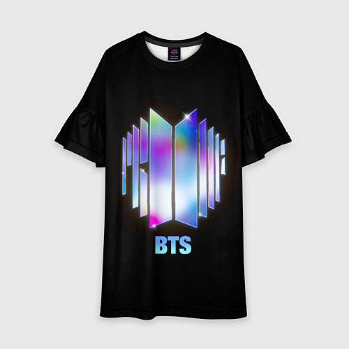 Детское платье BTS gradient logo / 3D-принт – фото 1