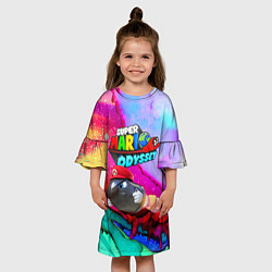 Платье клеш для девочки Super Mario Odyssey - Bullet Bill - Nintendo, цвет: 3D-принт — фото 2