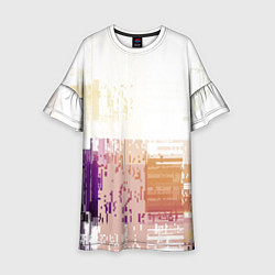 Платье клеш для девочки Пиксельнaя абстракция, цвет: 3D-принт