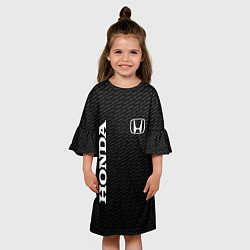Платье клеш для девочки Honda карбон, цвет: 3D-принт — фото 2
