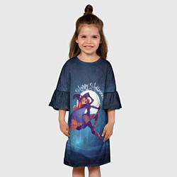 Платье клеш для девочки Happy halloween - beautiful witch, цвет: 3D-принт — фото 2