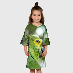 Платье клеш для девочки Попугaй, цвет: 3D-принт — фото 2