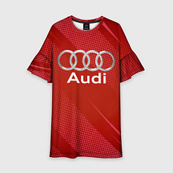 Платье клеш для девочки Audi abstraction, цвет: 3D-принт