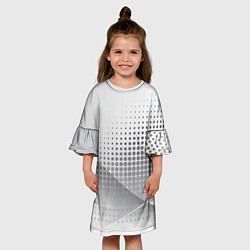 Платье клеш для девочки Стальной градиент, цвет: 3D-принт — фото 2