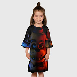 Платье клеш для девочки 5 ночей Фредди, цвет: 3D-принт — фото 2