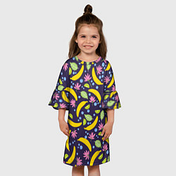 Платье клеш для девочки Фруктовый каскад, цвет: 3D-принт — фото 2