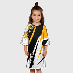 Платье клеш для девочки Гоночная абстракция, цвет: 3D-принт — фото 2