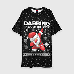 Детское платье Santa dabbing, through the snow