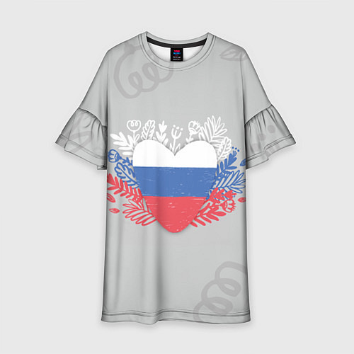 Детское платье Россия сердце / 3D-принт – фото 1