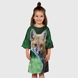 Платье клеш для девочки Лисёнoк, цвет: 3D-принт — фото 2