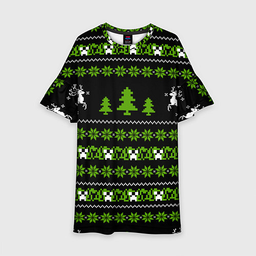 Детское платье Новогодний свитер - Крипер / 3D-принт – фото 1
