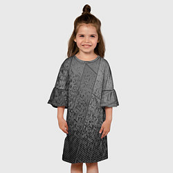 Платье клеш для девочки Металлические пластины, цвет: 3D-принт — фото 2