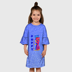 Платье клеш для девочки Poppy Playtime Хагги Вагги подарок, цвет: 3D-принт — фото 2