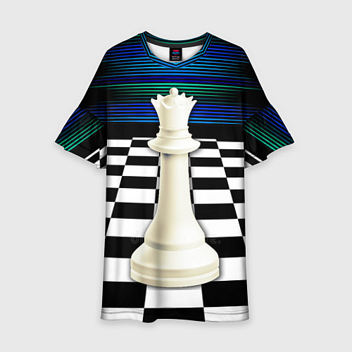 Детское платье Белая королева / 3D-принт – фото 1