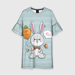Детское платье Милый зайка с шариком-морковкой