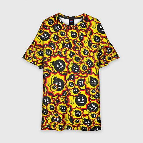 Детское платье Serious Sam logo pattern / 3D-принт – фото 1