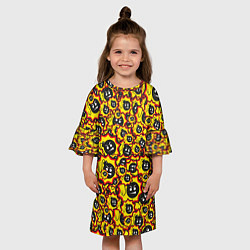 Платье клеш для девочки Serious Sam logo pattern, цвет: 3D-принт — фото 2