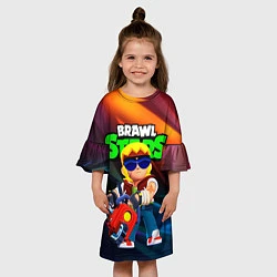 Платье клеш для девочки Buster Brawl stars, цвет: 3D-принт — фото 2