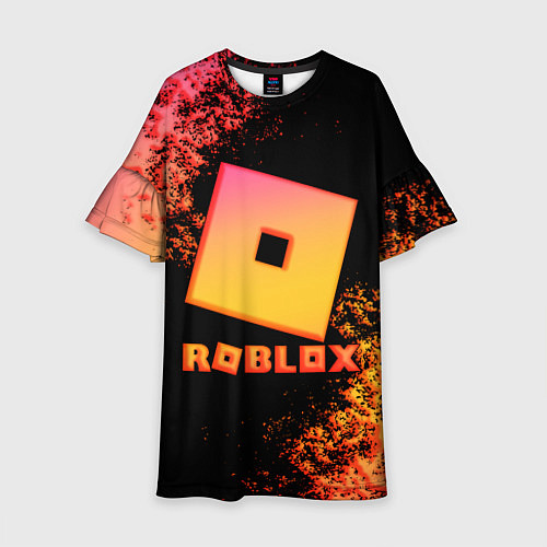 Детское платье Roblox logo gradient / 3D-принт – фото 1