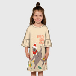 Платье клеш для девочки Хоба, цвет: 3D-принт — фото 2