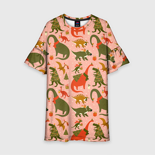 Детское платье Dinosaurs with gifts / 3D-принт – фото 1