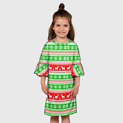 Платье клеш для девочки Deers patterns, цвет: 3D-принт — фото 2