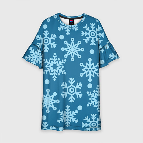 Детское платье Blue snow / 3D-принт – фото 1