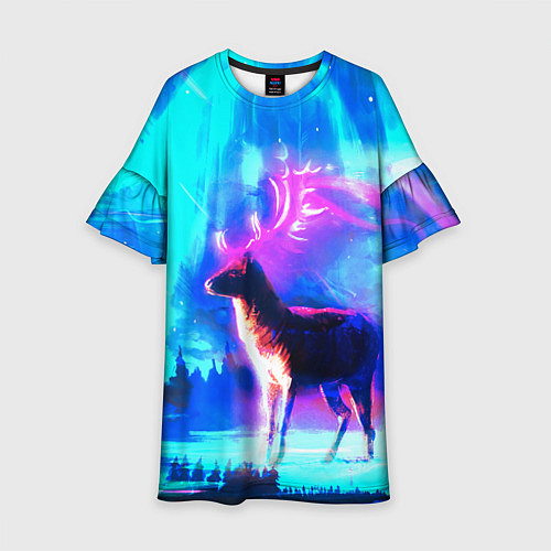 Детское платье Благородный олень / 3D-принт – фото 1
