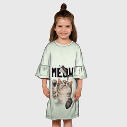 Платье клеш для девочки Символ года 2023, цвет: 3D-принт — фото 2