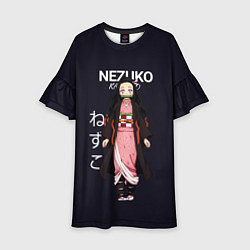 Платье клеш для девочки Клинок, рассекающий демонов аниме - Незуко Камадо, цвет: 3D-принт
