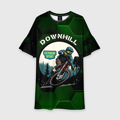 Детское платье Downhill Extreme Sport / 3D-принт – фото 1
