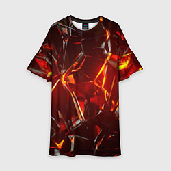 Платье клеш для девочки Лавовое стекло, цвет: 3D-принт