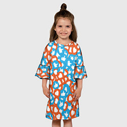 Платье клеш для девочки Лайки, цвет: 3D-принт — фото 2