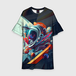 Детское платье Космос в стиле кубизма