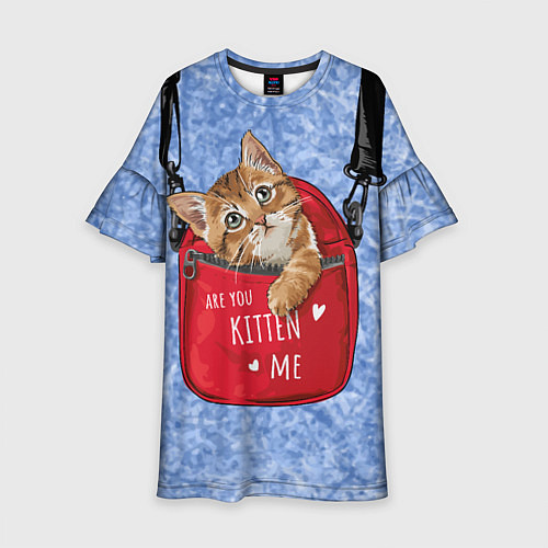 Детское платье Are you kitten me / 3D-принт – фото 1
