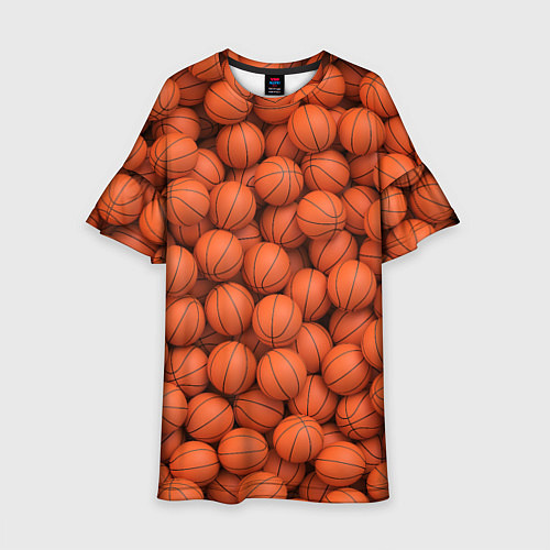 Детское платье Баскетбольные мячи / 3D-принт – фото 1