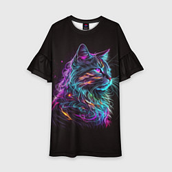 Детское платье Неоновая кошечка