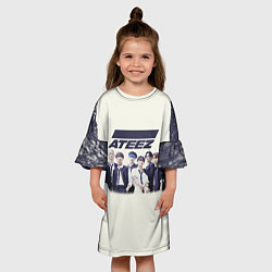 Платье клеш для девочки Ateez boys, цвет: 3D-принт — фото 2