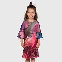 Платье клеш для девочки Горный минерал, цвет: 3D-принт — фото 2