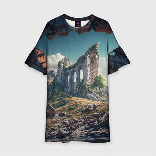 Детское платье Руины от нейросети / 3D-принт – фото 1