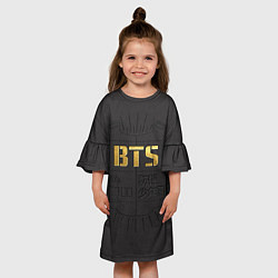 Платье клеш для девочки BTS Bulletproof, цвет: 3D-принт — фото 2