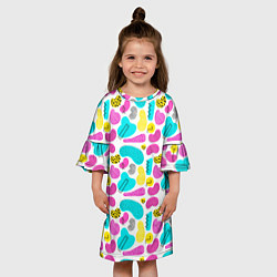 Платье клеш для девочки Geometric pattern, цвет: 3D-принт — фото 2