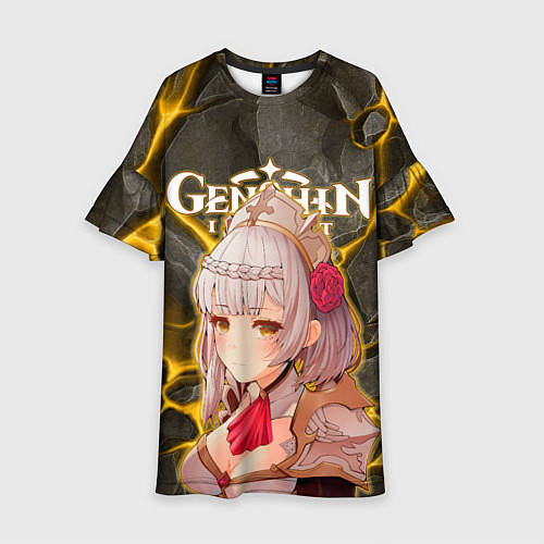 Детское платье Ноэлль на фоне монолита камня / 3D-принт – фото 1