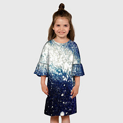 Платье клеш для девочки Необъятные просторы вселенной, цвет: 3D-принт — фото 2