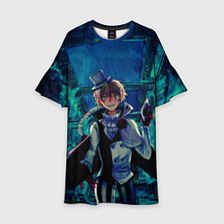 Платье клеш для девочки Николай Гоголь Бродячие псы, цвет: 3D-принт