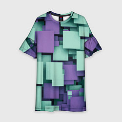 Платье клеш для девочки Trendy geometric pattern, цвет: 3D-принт