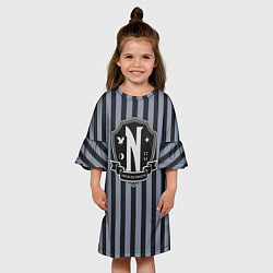 Платье клеш для девочки Nevermore Academy, цвет: 3D-принт — фото 2