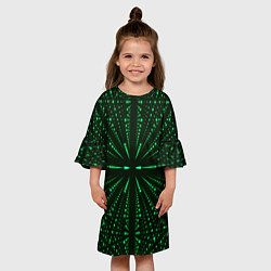 Платье клеш для девочки Цифровое пространство, цвет: 3D-принт — фото 2