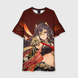 Платье клеш для девочки Dehya Genshin Impact, цвет: 3D-принт